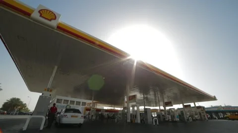 Working Shell Fuel And Gas Station Stock Footage 62080847