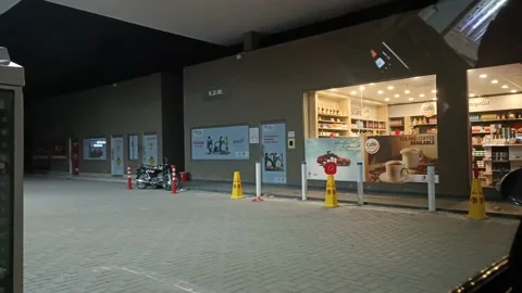 Working Shell Fuel And Gas Station. Stock Footage 198706984