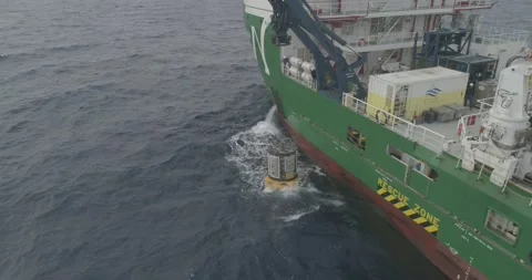 Working ship in the ocean Video stock 218646063