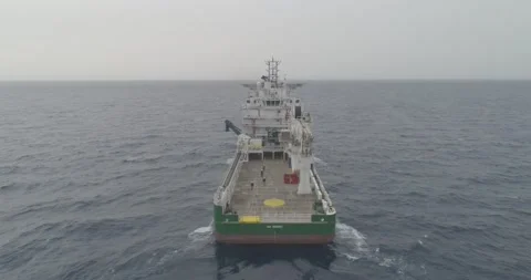 Working Ship out in ocean Video stock 218646062