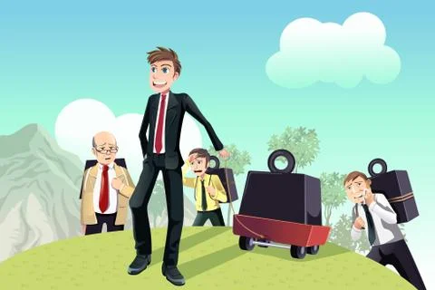 Working smarter Stock Illustration