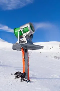 Working snowgun Stock Photos