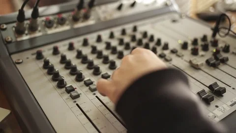 Working in sound studio Stock Footage 70379982