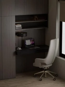 Working Space Bedroom Illustration Design Stock Illustration