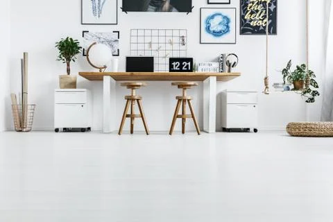 Working space for couple Stock-Fotos