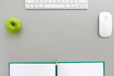 Working space in grey-green Stock Photos