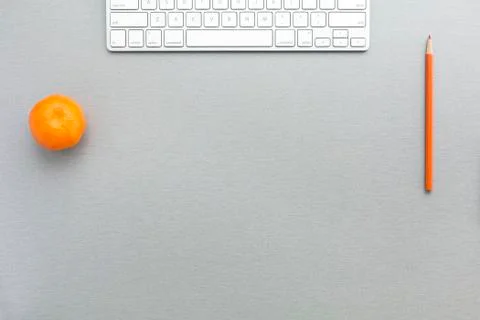 Working space in grey-orange Stock Photos