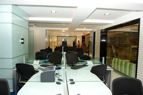Working space office interior Stock Photos