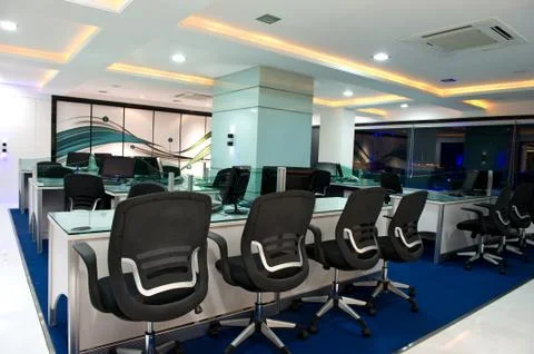 Working space office interior Stock Photos