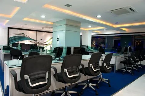 Working space office interior Stock Photos