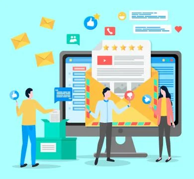 Working space, people standing at computer screen with financial accounting data 스톡 일러스트