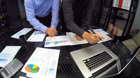  Working With Statistics In Office  Stock Footage 210503501
