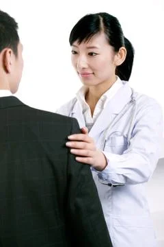 The working status of female doctors Stock Photos