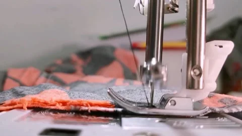 Working stitching needle Stock Footage 137489111