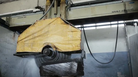 Working with stone granite Video stock 88090050