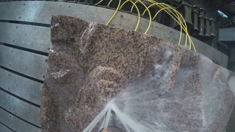 Working with stone granite Video stock 88090125