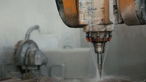 Working with stone granite Video stock 88090143