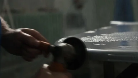 Working with stone granite Video stock 88090172