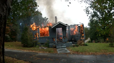 Working Structure fire Video stock 68959756