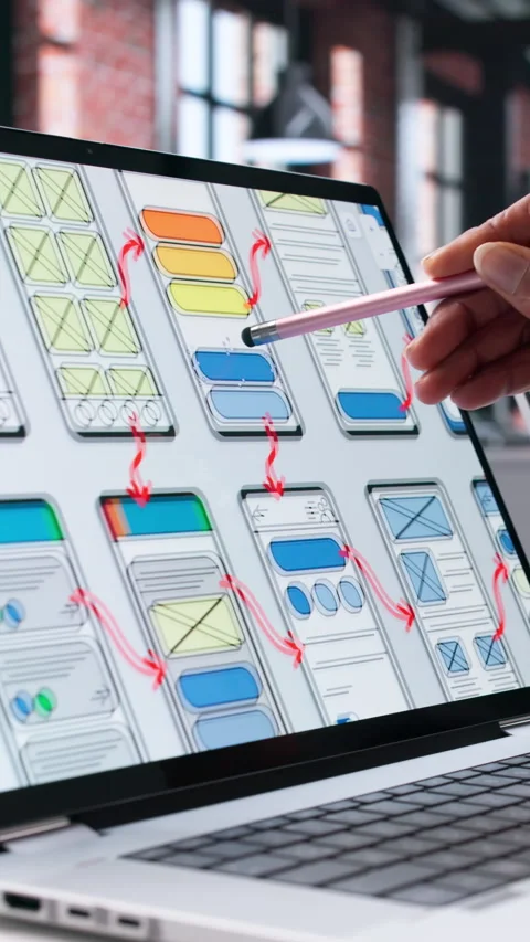 Working Student Developing UI Design Stock Footage 328408031