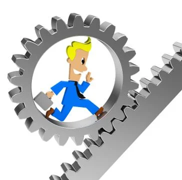 Working on success Stock Illustration