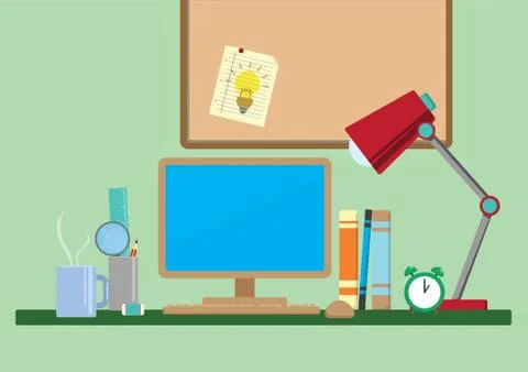 Working Table Illustrazione stock