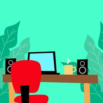 Working Table Stock Illustration