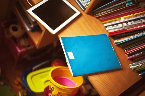 Working Table of a School Child Foto stock