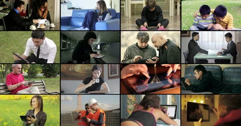 Working on tablet 4k composite: casual, team work, office, concept, web Vídeos de archivo 40300789