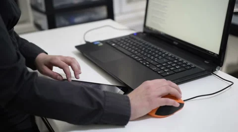 Working on Tablet and PC III. Stock Footage 49287701
