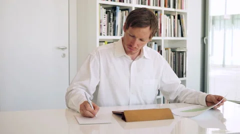 Working with tablet Stock Footage 52220035