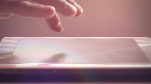 Working with a tablet pc Video stock 41277684