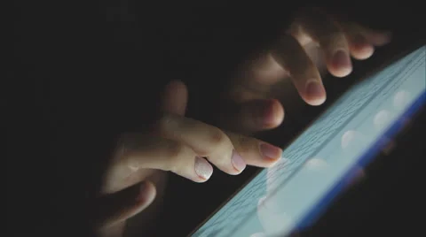 Working on a tablet pc at home - motion frame Stock Footage 57331993