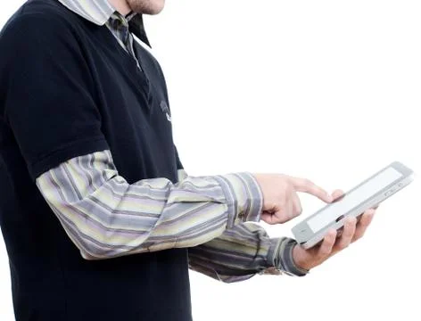 Working with tablet pc Stock Photos