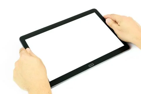 Working on a tablet Stock Photos