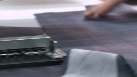 Working tailoring process Video stock 168506965