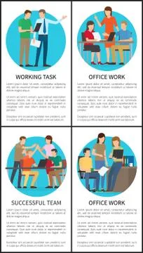 Working Task Successful Team Vector Illustration Stock Illustration