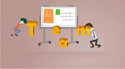 Working as a Team Animation Video stock 33689661