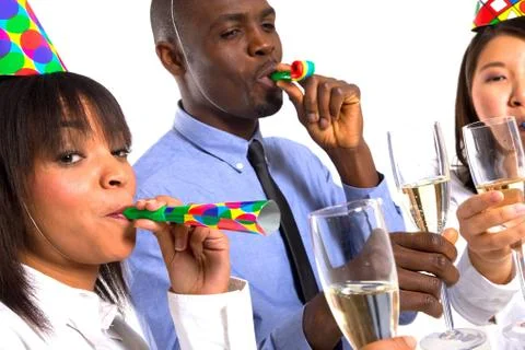 Working team celebrating Stock Photos