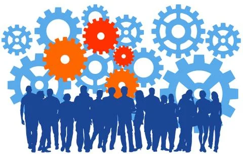 Working team Stock Illustration