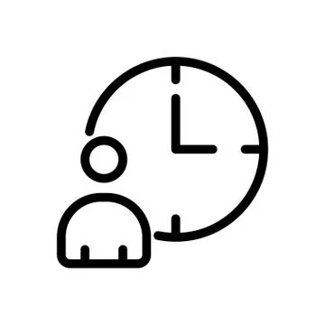 Working thin line icon Stock Illustration