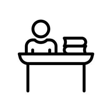 Working thin line icon Stockillustratie
