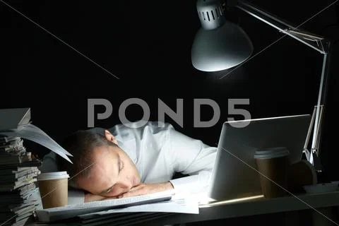 Working till night Stock Photos