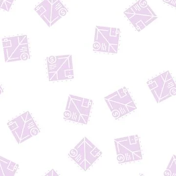 Working time with computer glyph seamless pattern Stock Illustration