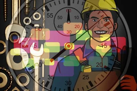 Working-time Stock Illustration