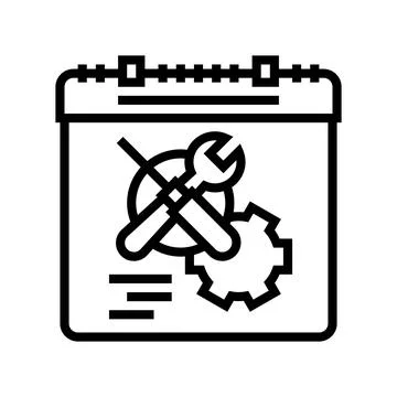 Working time optimize line icon vector illustration 库存插图