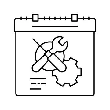Working time optimize line icon vector illustration Stockillustratie
