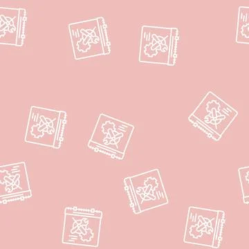 Working time optimize line seamless pattern Illustrazione stock