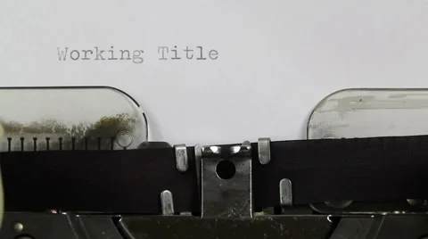 Working Title typewriter concept Vidéo 61894179