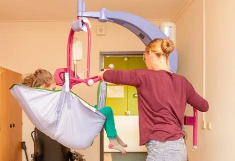 Working together with disability Stock Photos